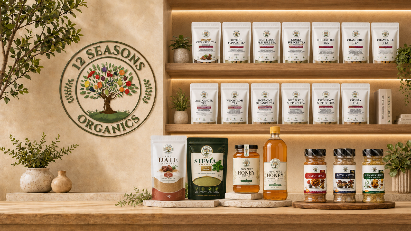12 seasons organics hero section